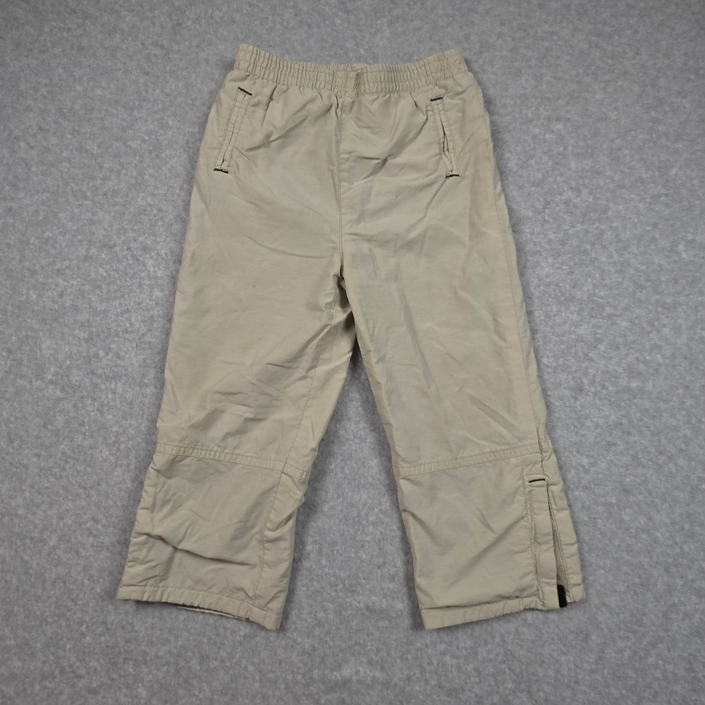 Gymboree Boys Tan Khaki Cargo Pants Mesh Lined Elastic Waist Size 3T Vintage